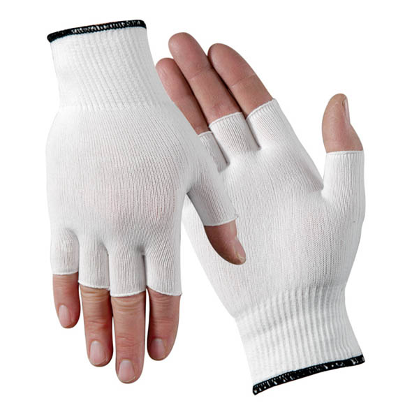 M006.WLC Wells Lamont Industrial Reusable Half Finger Nylon Glove Liner